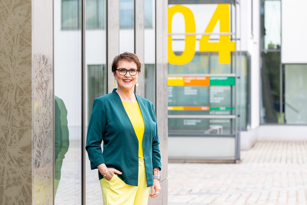 Farbliches Gesamtkonzept des Porträtshootings im Rheinauhafen