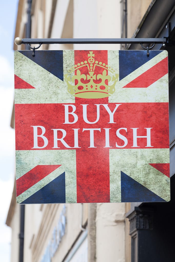 Schild Buy British