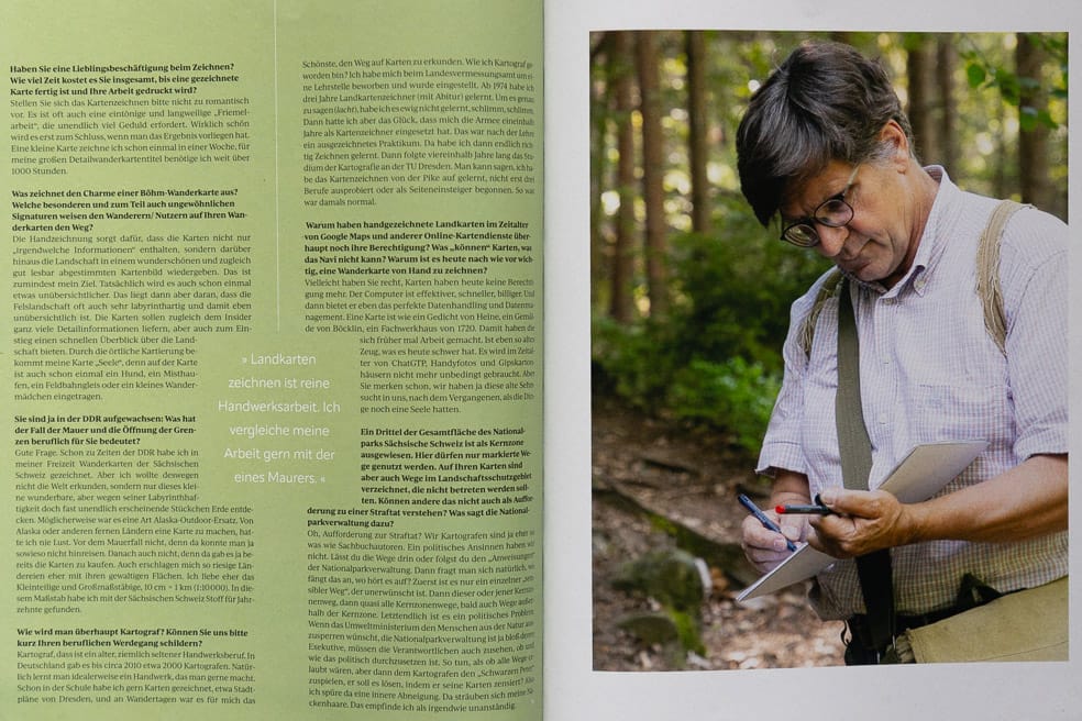 Der Landkartenmaler Rolf Böhm im Porträt der Handwerker Reportage