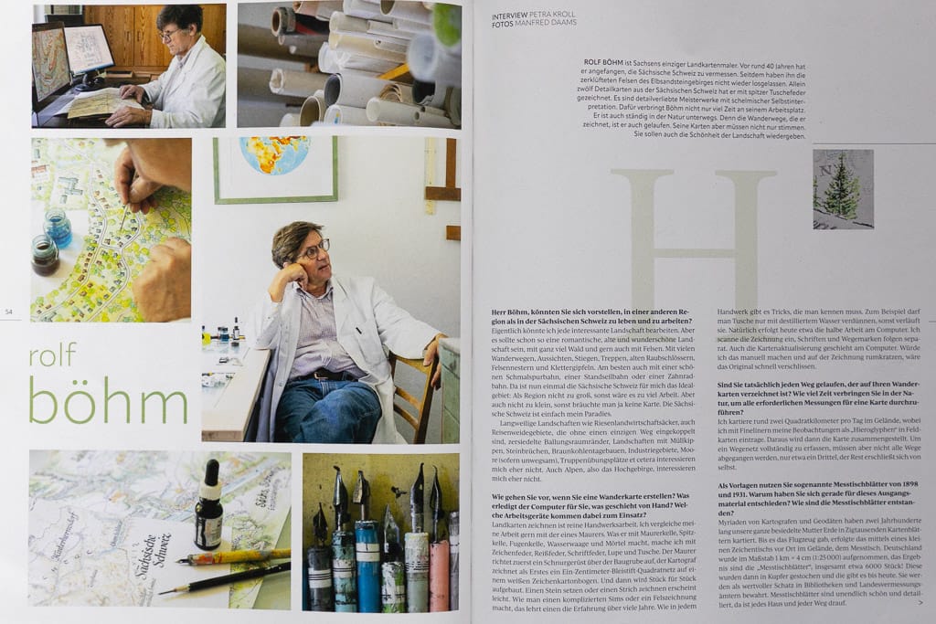 Handwerker Reportage in der Zeitschrift Wanderlust