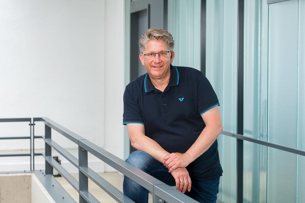 Geschäftsführer on location fotografiert