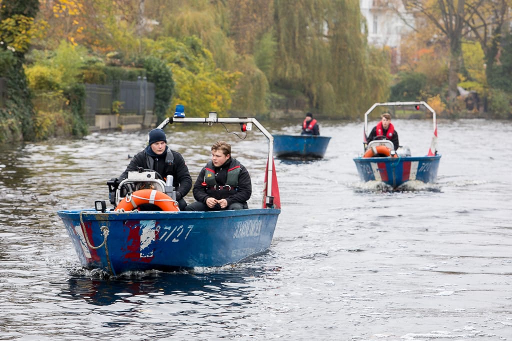 Boote auf der Alster