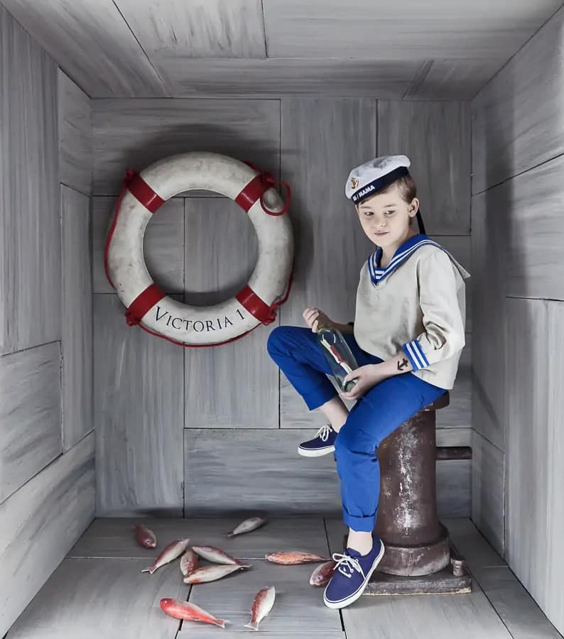 Kinderfotografie in der Kiste