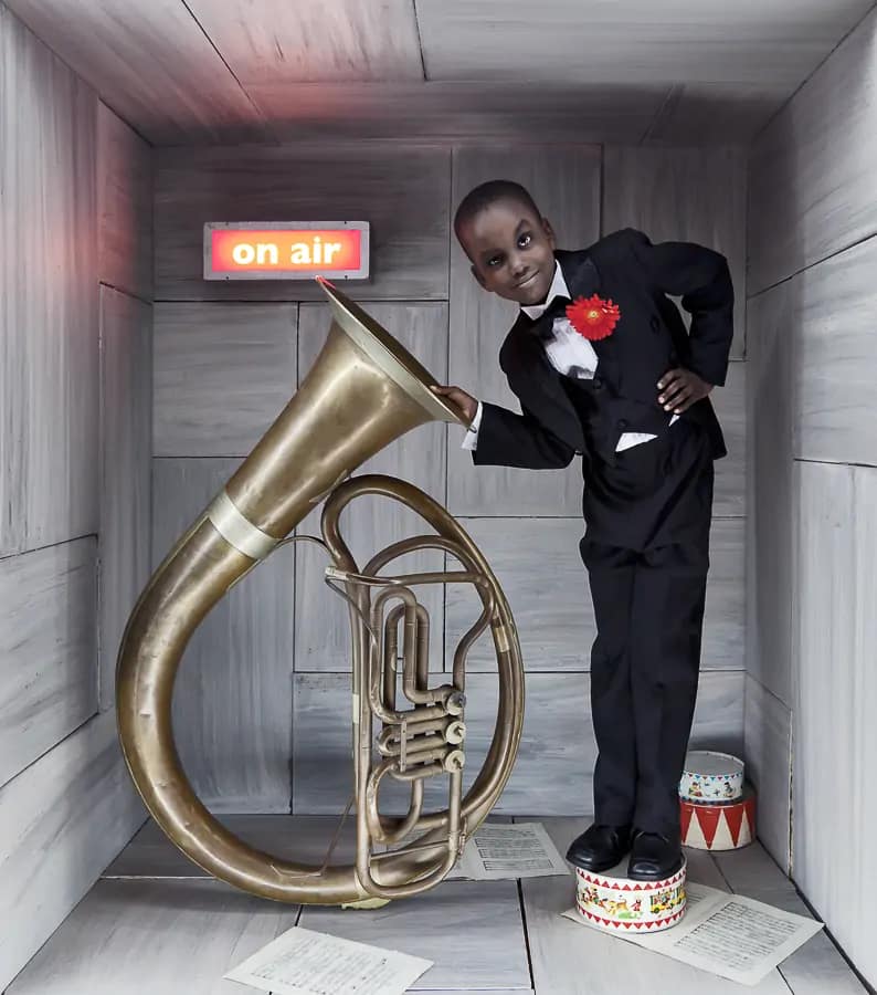 Kinderfotografie in der Kiste